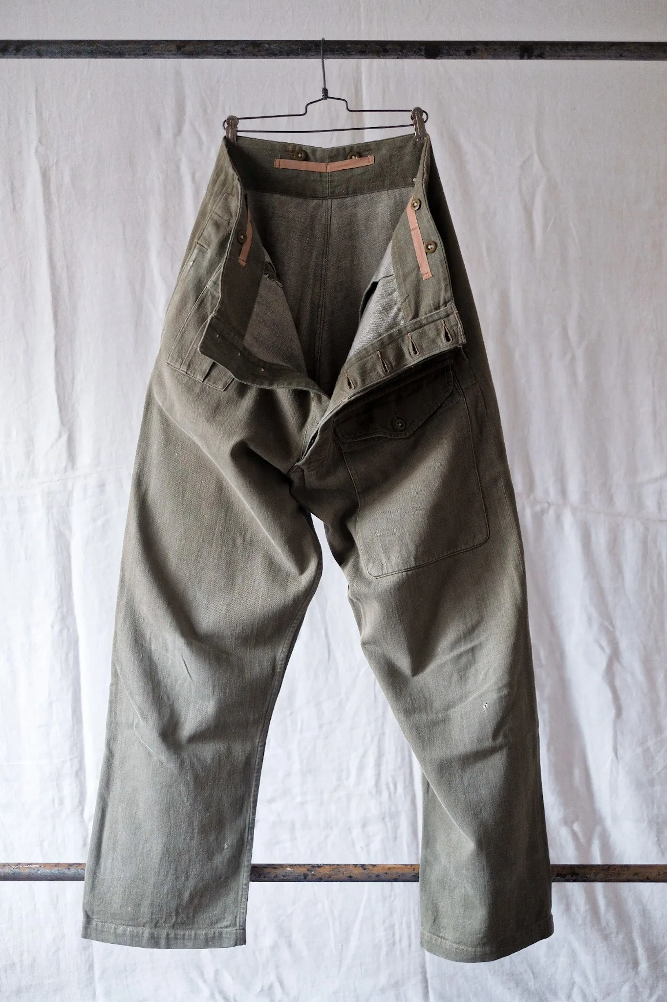 [~ 50's] British Army Green Denim Battledress pantalon