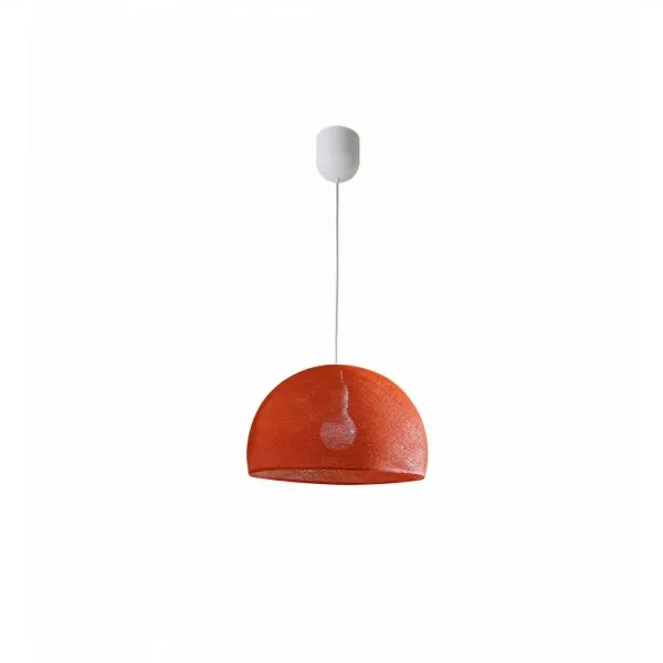 Abat jour coupole Ø25 cm Orange Fifty avec suspension