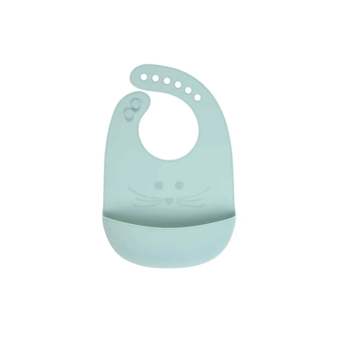 Bavoir silicone Little Chums Souris Lässig – Bleu