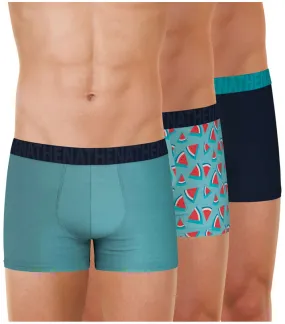 Boxer Athena coton bleu
