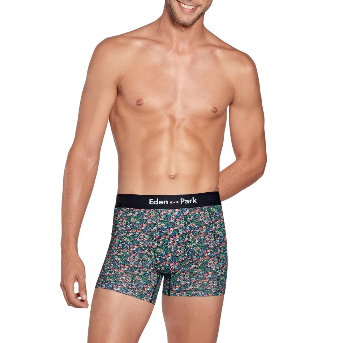 Boxer pour homme en coton imprimé liberty bleu Eden Park Infinity