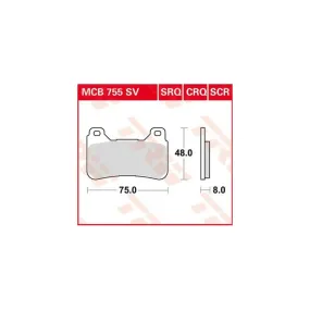 BRAKE PAD SV SINTER PERFORMANCE STREET - piecemotoquad