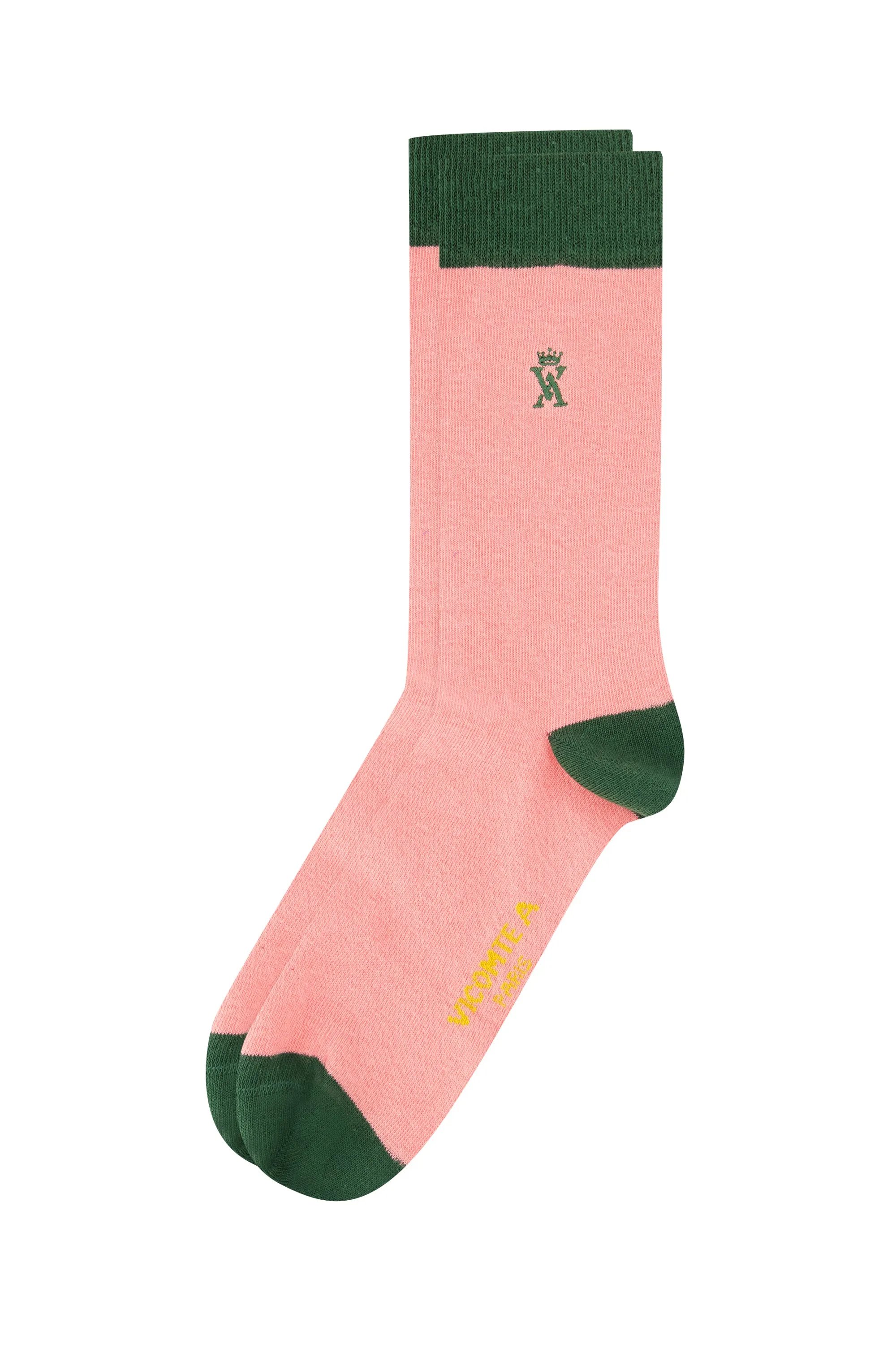 Chaussettes Amedee - Bicolores - Rose Camélia