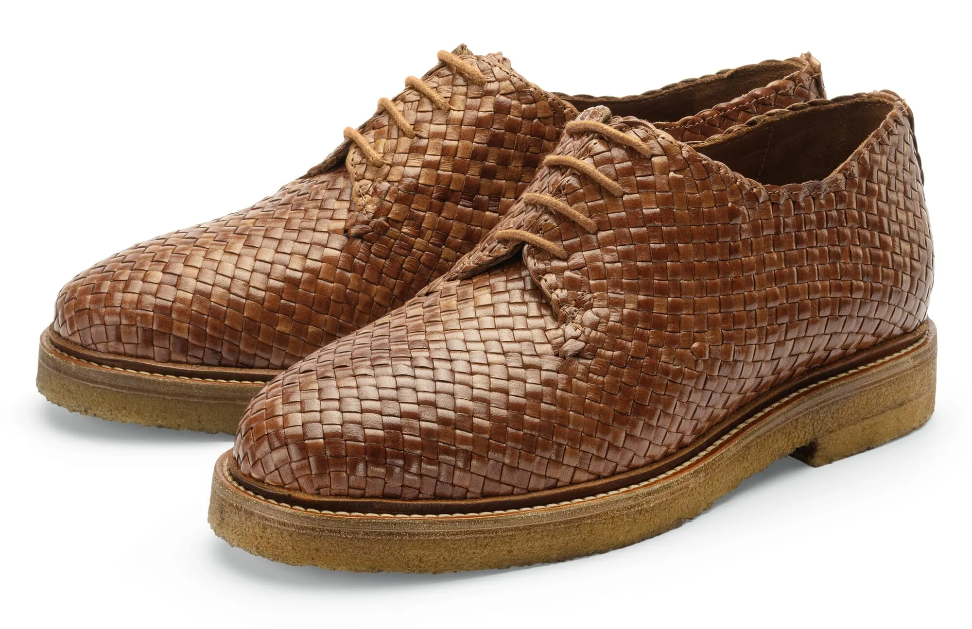 Chaussure de derby pour femme tressée