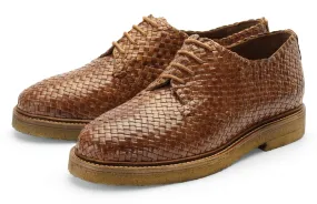 Chaussure de derby pour femme tressée