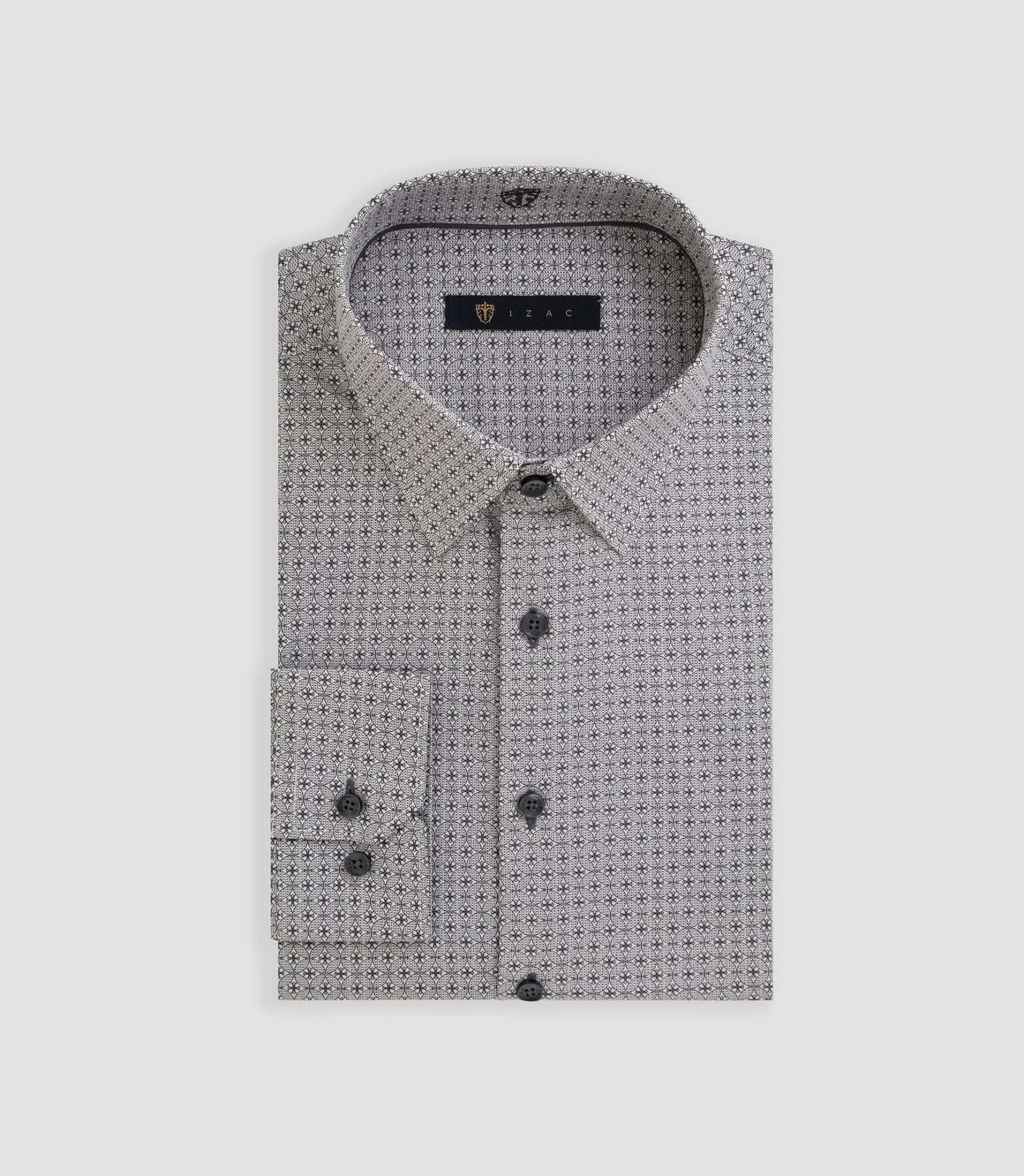 Chemise imprimée grise 