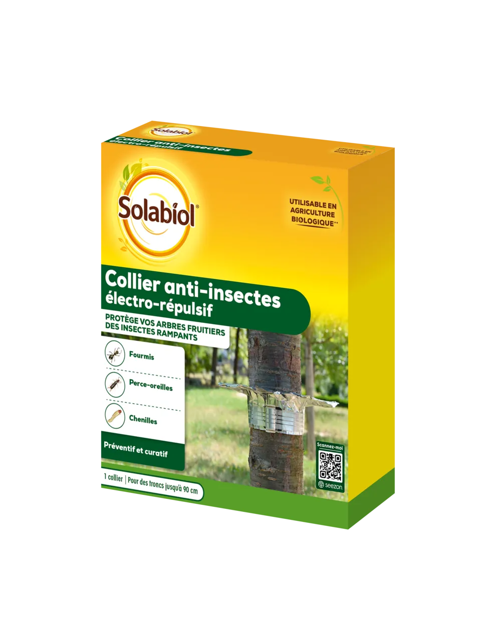 Collier anti-insectes - electro-répulsif - protection arbres fruitiers