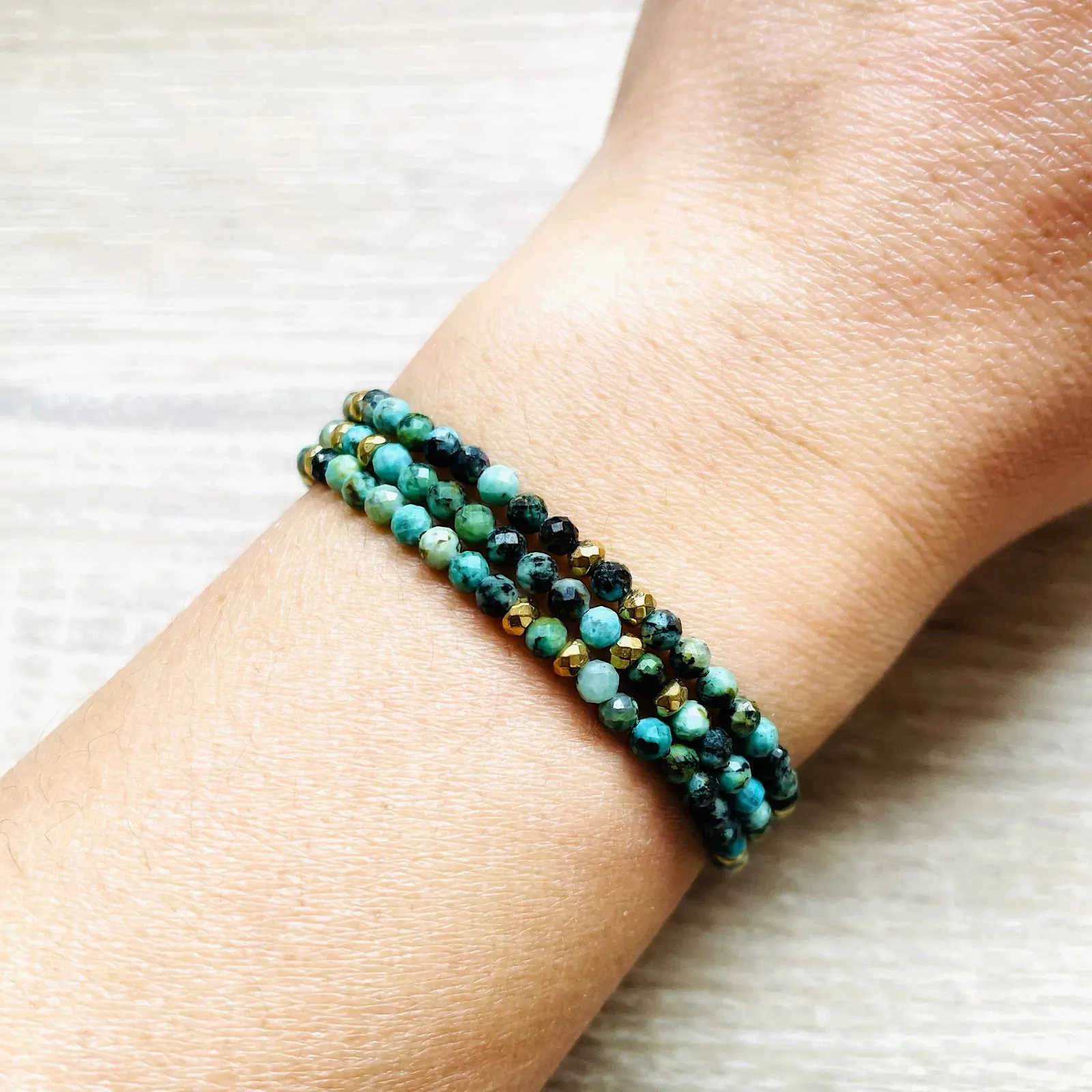 Collier ROMY Turquoise Africaine Verte