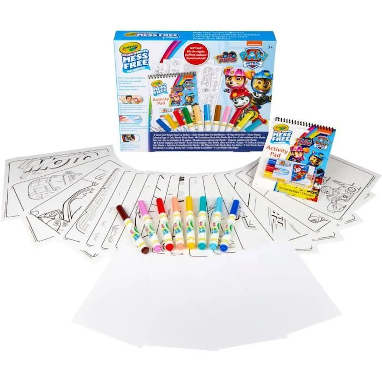 Coloriage - CRAYOLA - Coffret Pat' Patrouille - Activités Color Wonder sans dégâts! Dès 3 ans bleu - Crayola