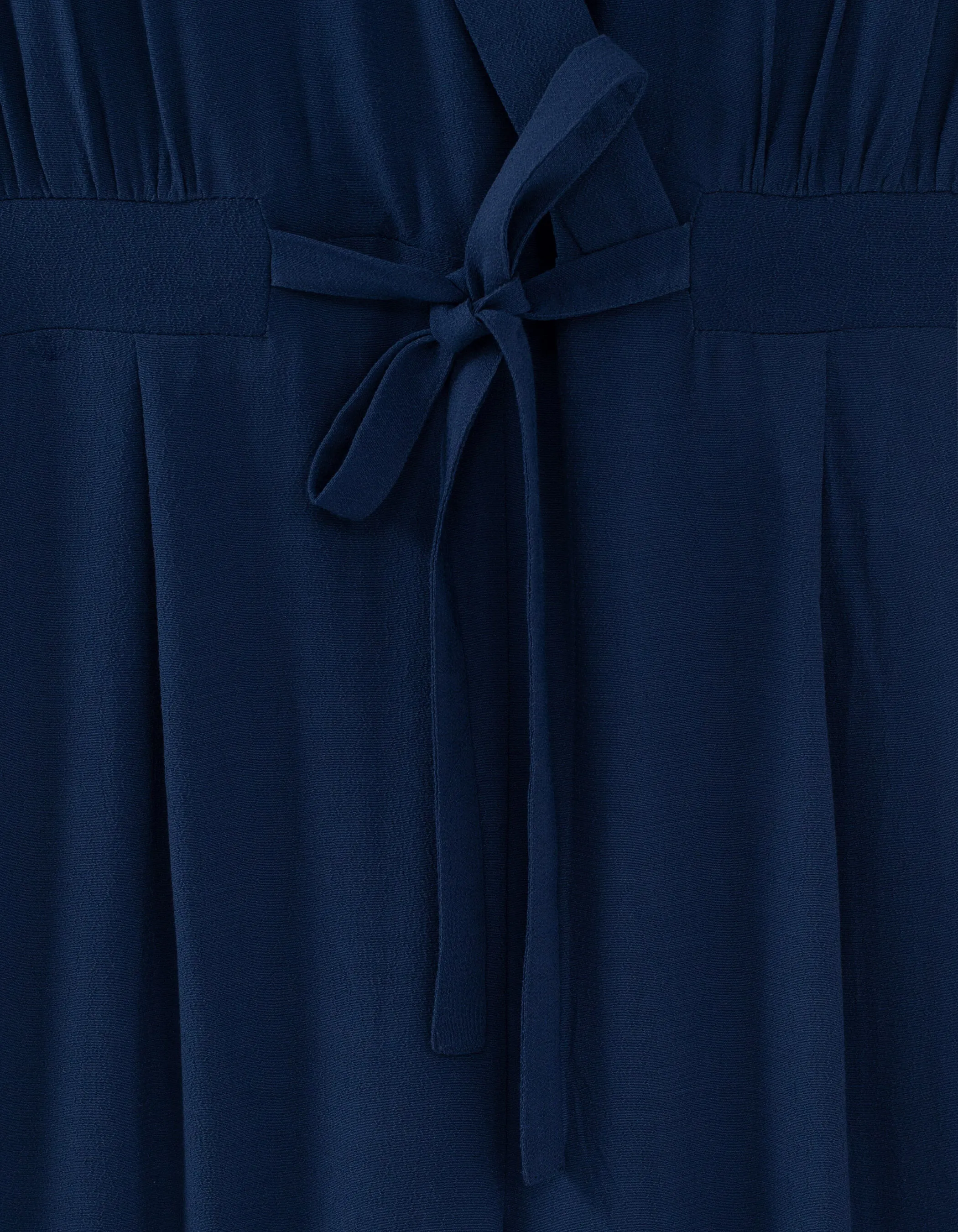 Combinaison 7/8 en viscose coloris bleu fente dos femme