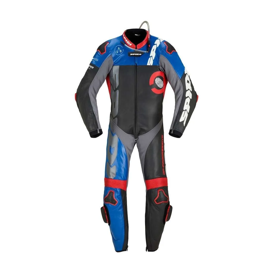 Combinaison Spidi Dp Progressive Perforated Pro noir bleu rouge