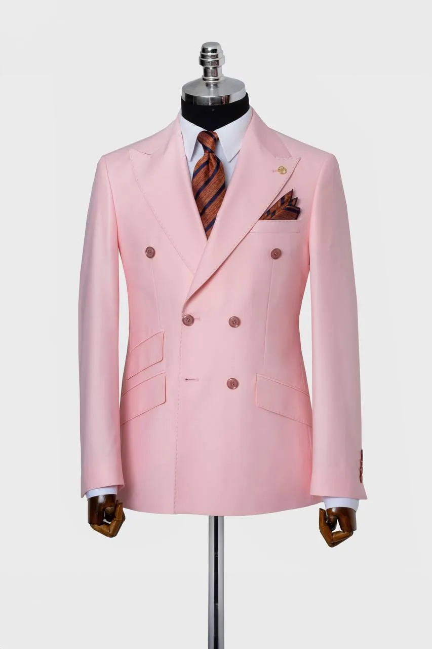 Costume Croisé Rose Premium
