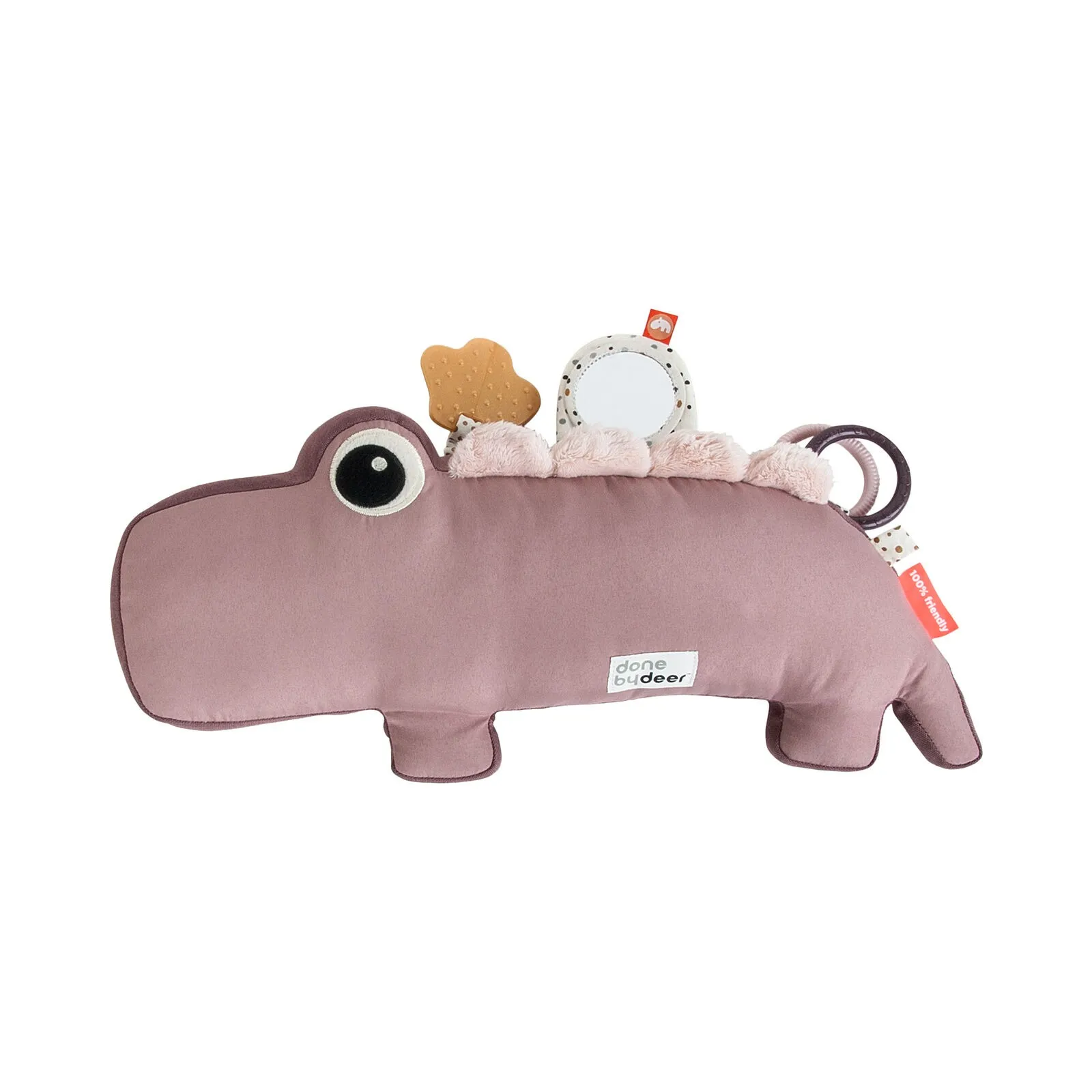 DONE BY DEER - Coussin de Jeu Tummy Time Croco Rose - INSIDE URBAN WEAR