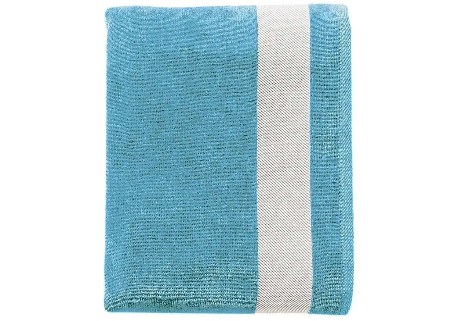Drap de plage ou drap de bain - 89006 - bleu turquoise - coton velours 