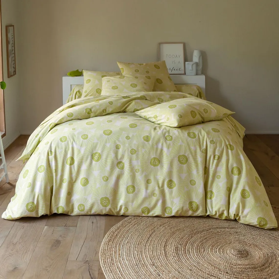 Drap plat en coton motifs imprimés vert pâle DR. MY LIFE  | 3 Suisses
