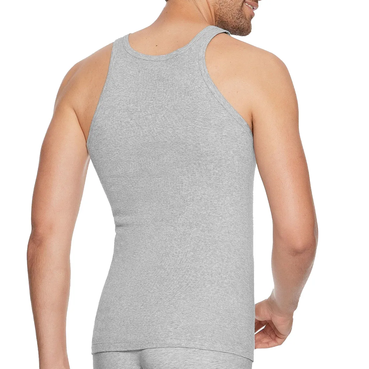 Débardeur pour homme en coton gris chiné par Eden Park