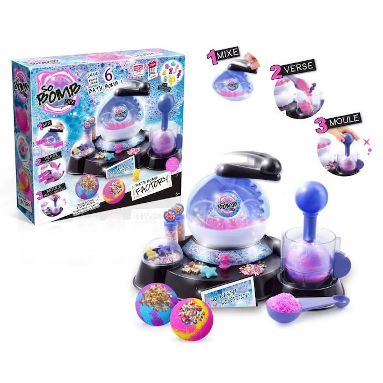 Fabrique pour créer tes bombes de bain effervescentes - CANAL TOYS - SO BOMB DIY - BBD 005 - Bleu - Mixte bleu - Canal Toys