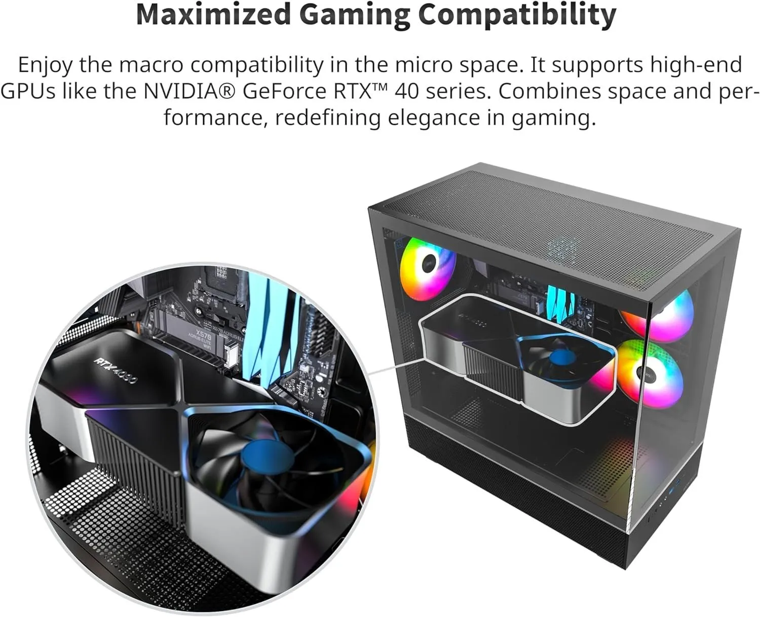 Gamdias Argus E4 Elite RGB avec panneau vitré (Blanc) - 16331-92271-10000-G