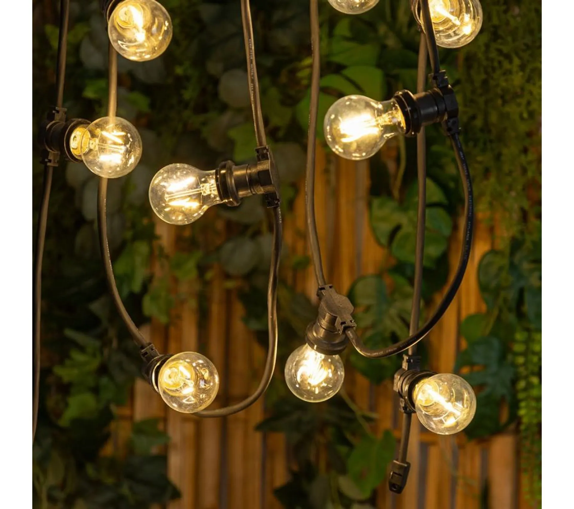 Guirlande Extérieur "10 Ampoules" 520cm Noir