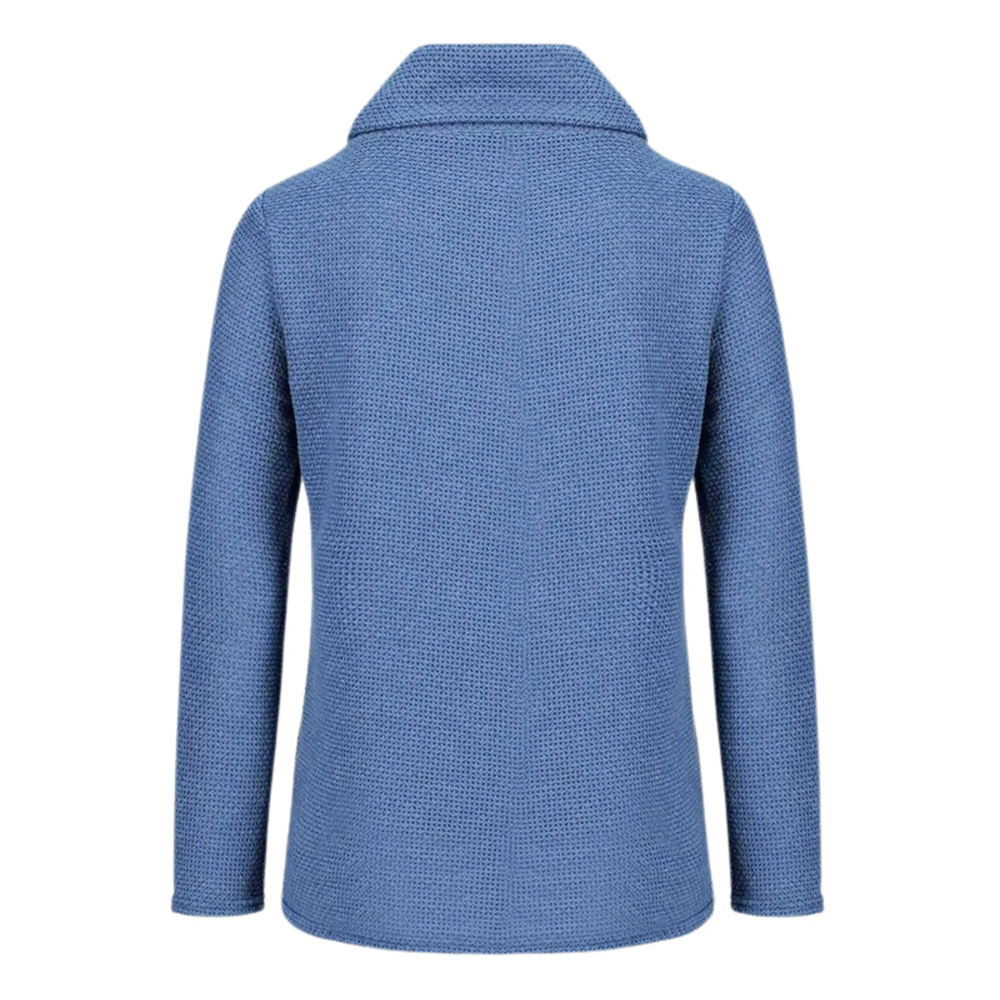 Haut Col Bénitier Femme Bleu