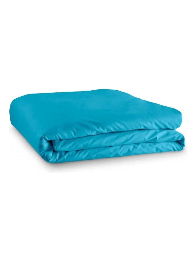 Housse De Couette Turquoise 260 X 240 Cm / 100% Coton / 57 Fils/cm² Pour Lit 2 Places "king Size" - Bleu turquoise