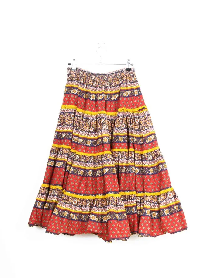 Jupe motif Provencal Vintage