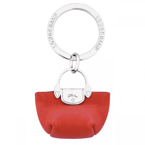 Longchamp - Porte-Clés Le Pliage Cuir Orange