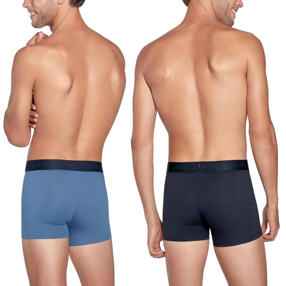 Lot de 2 boxers Eden Park de couleurs bleu Marine & bleu Infinity