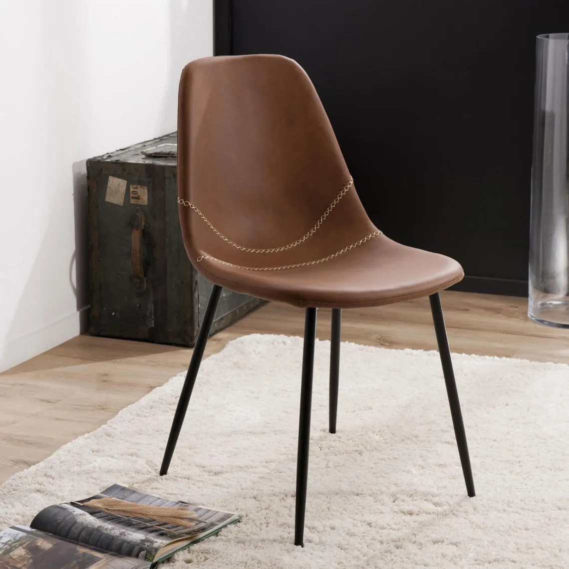Lot de 2 chaises John - Marron | Chaise 3 SUISSES