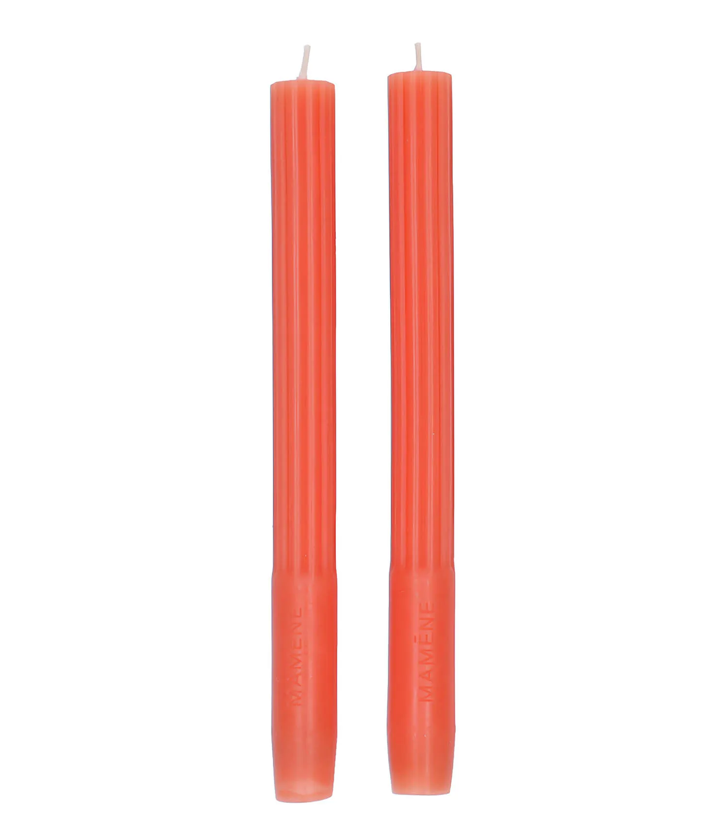 Lot de 2 Chandelles Orange Corail Mamène Paris - Jane de Boy