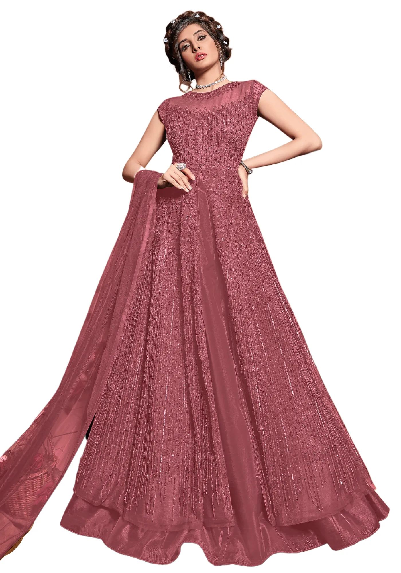 Magnifique robe rose Ingrid