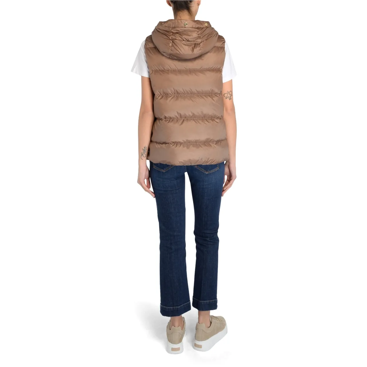 Max Mara Gilet matelassé Le Cube 'Jsoft' double face camel