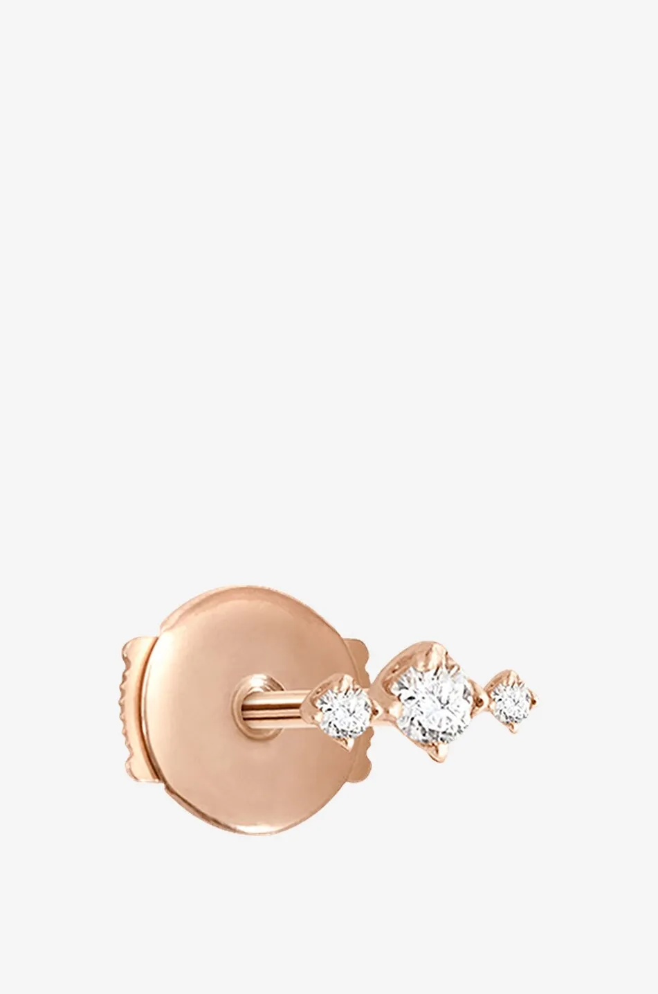Mono clou d'oreilles en or rose et diamants Stardust