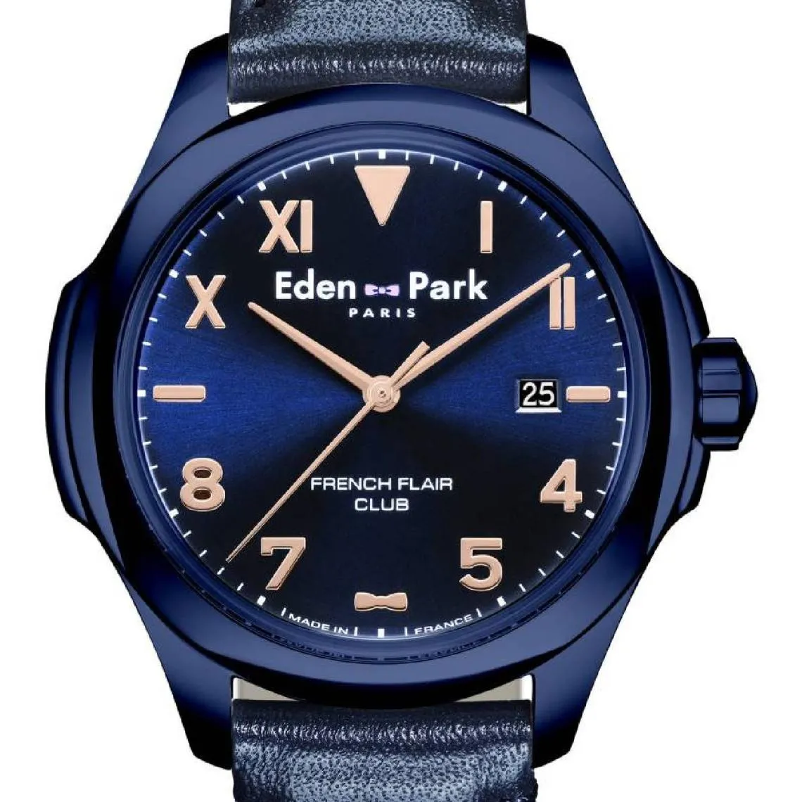 Montre Homme Eden Park Club - EP12201BL15TR Bracelet Cuir Bleu | 3 Suisses