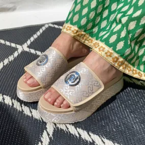 Mules Plateforme Dessus Monogramme - LE 133 CANNES