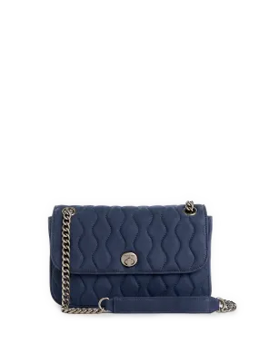 NAT & NIN  Sac à mains matelassé en cuir - Bleu