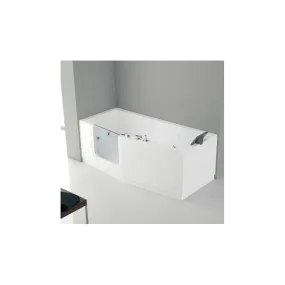 Novellini  iris baignoire à porte  180x85 gauche whirpool avec télécommande touch screen avec robinetterie sur la baignoire bla: