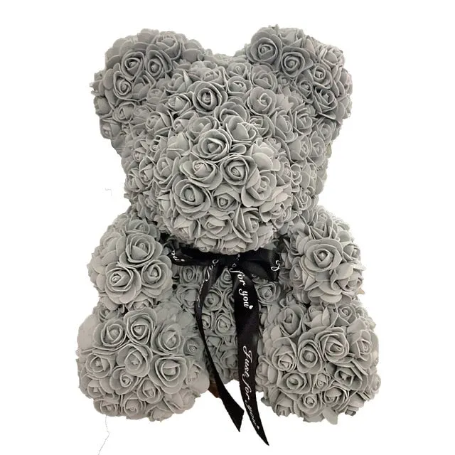 Ourson de 40 cm en peluche en rose éternelle pour Femme - Spéciale Déco 2021