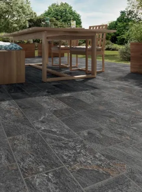 Panaria Ceramica The Place Cottage Dark Structure 20x30 cm PGBP900 | Carrelage d’extérieur imitation pierre 