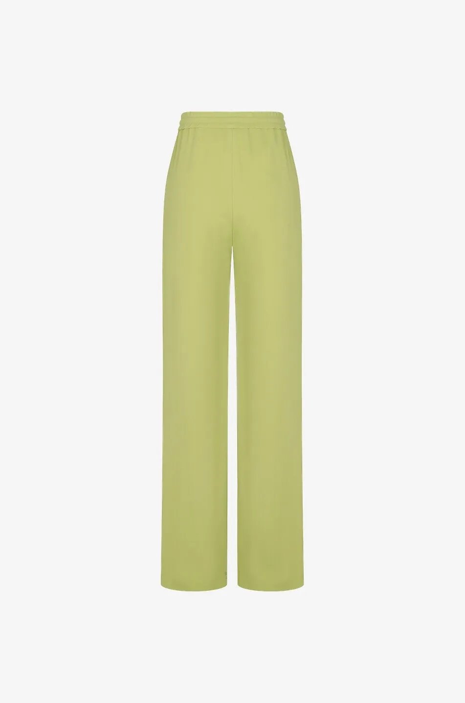 Pantalon droit fluide en crêpe esprit jogger
