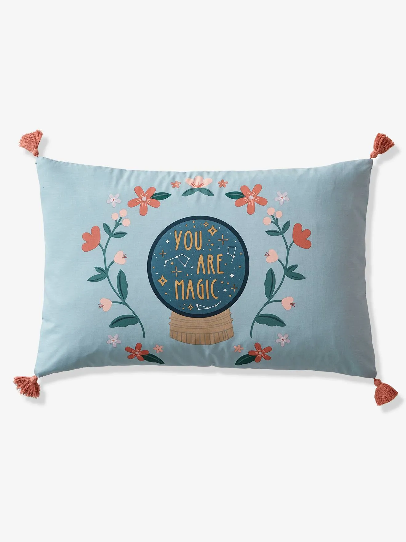 Parure housse de couette + taie d'oreiller enfant GIPSY ROULOTTE bleu - Vertbaudet