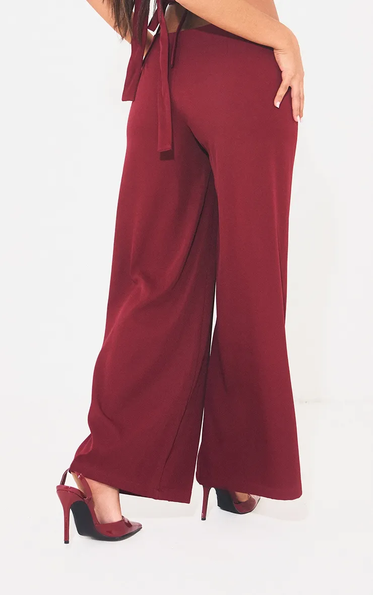 Petite Pantalon rouge tissé à taille basse