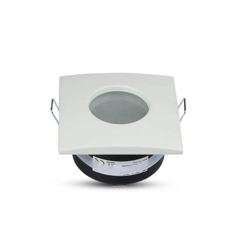 Plafond IP44 Carre Alliage de zinc GU10 Blanc Mat pour Spot LED V-TAC