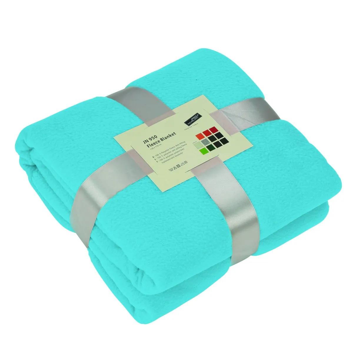Plaid couverture polaire 130 x 170 - JN950 - bleu turquoise 