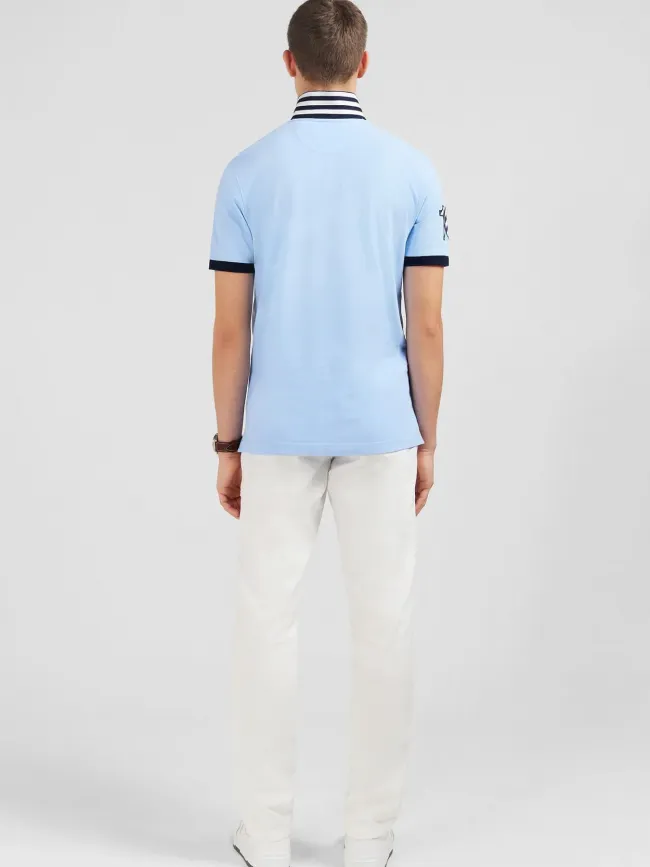 Polo manches courtes bleu case homme - Eden Park | wimod