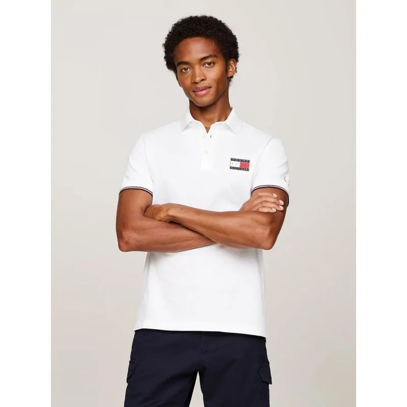 Polo rayé africlub gris blanc homme - Eden Park | wimod