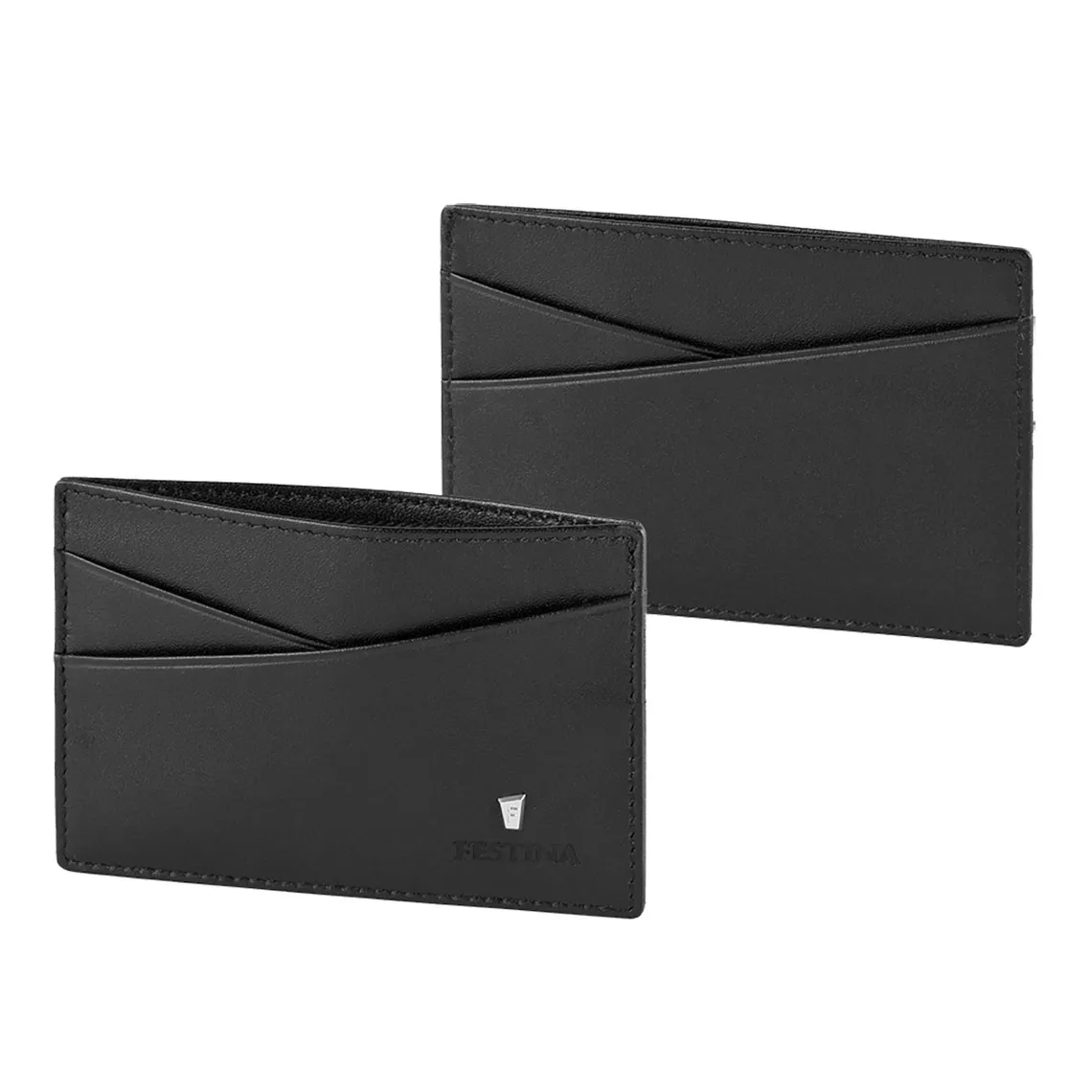 Porte Carte Homme en cuir lisse Noir - CLASSIQUE  | 3 Suisses