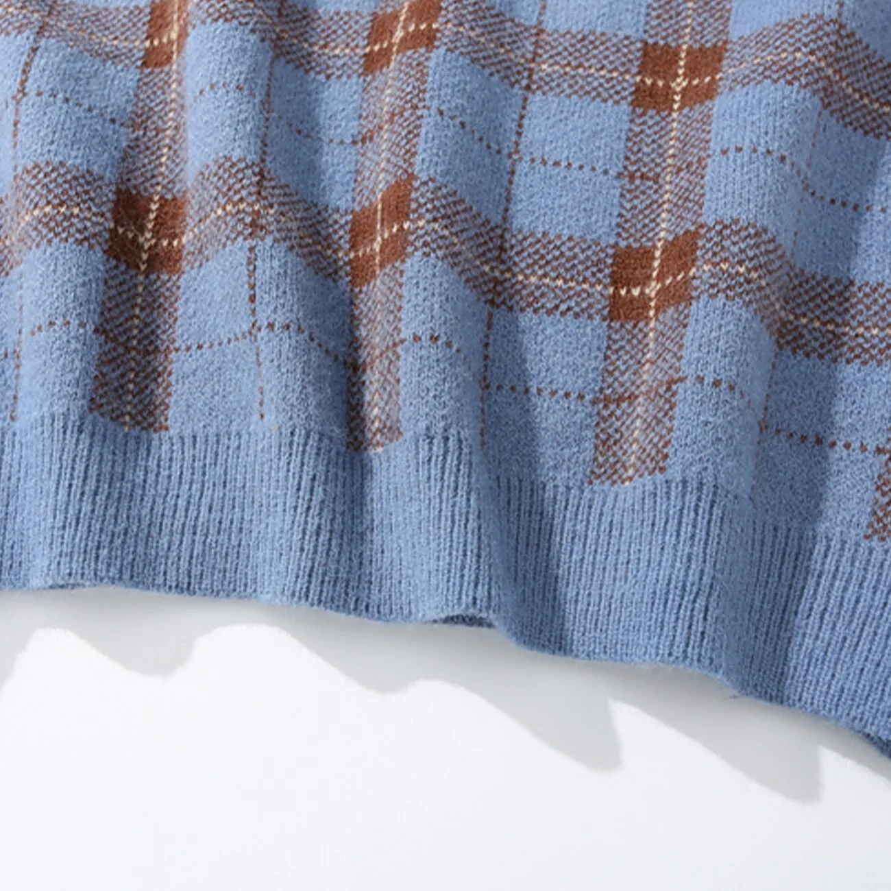 Pull carreau sans manche année 70 homme