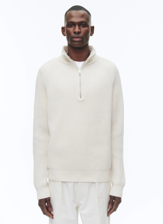 Pull Col Roulé Ecru Homme - Fursac - A2CAMI-CA02-A002