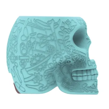Qeeboo Mexique Crâne Powerbank Turquoise - Trouva